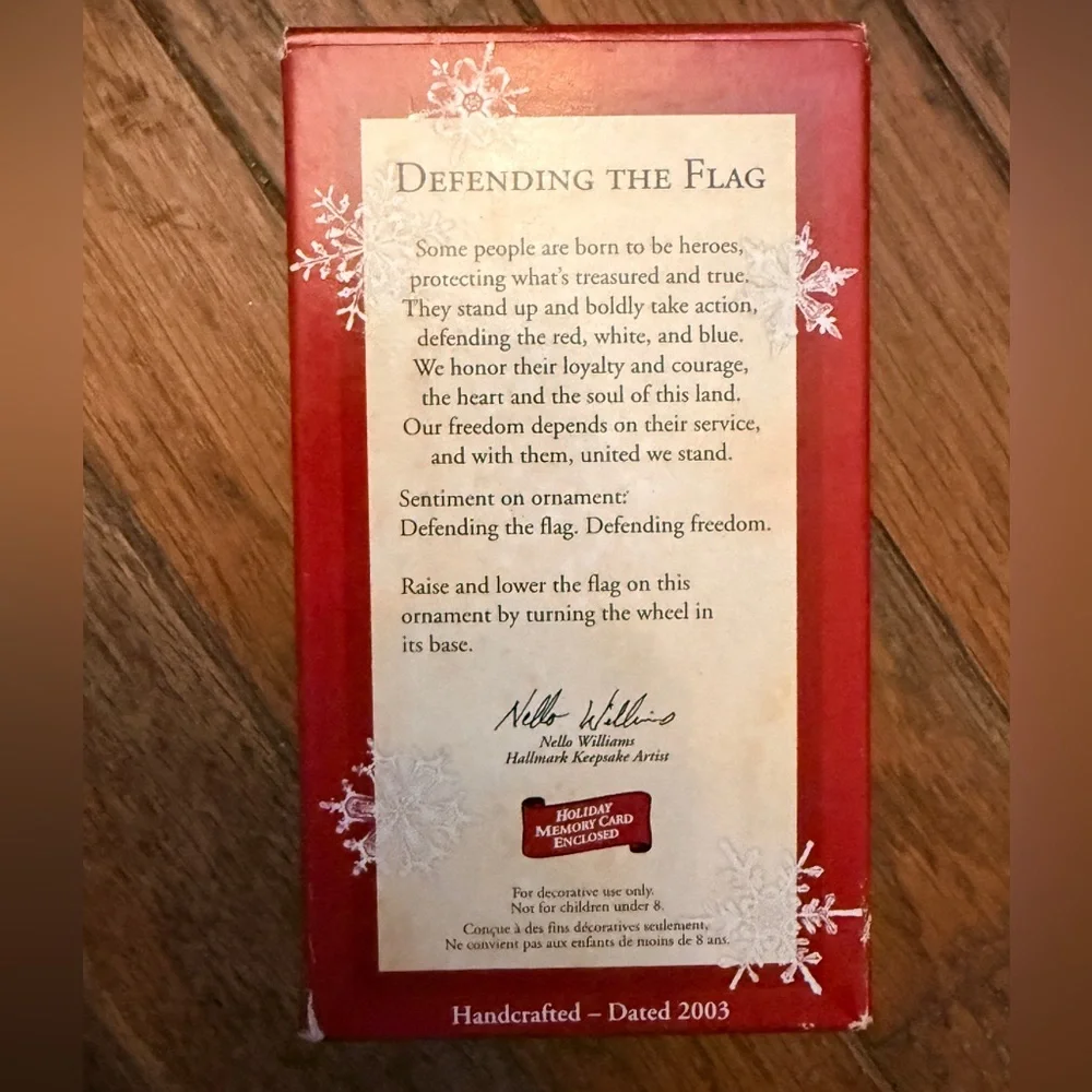 Hallmark Keepsake Ornament Defending The Flag 2003
